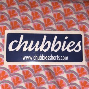 Chubbies Shorts logo sticker